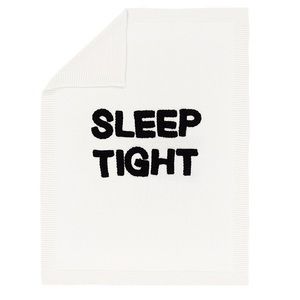 POTTERY BARN KIDS Sleep Tight Knit Baby Blanket.